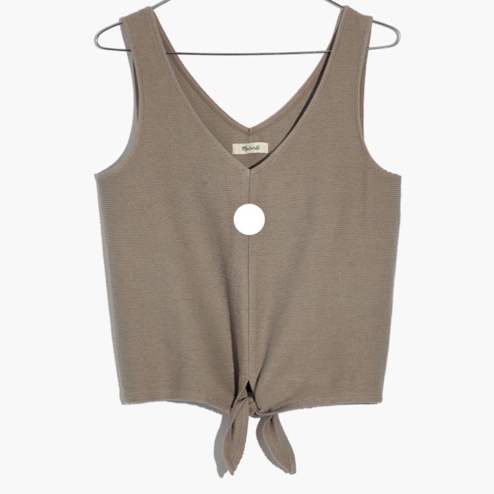 Madewell Texture & Thread Tie-Front Tank Top
